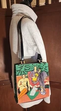 La Musique Henri Matisse Sequined Print Museum Tote Bag Lady Playing the Guitar