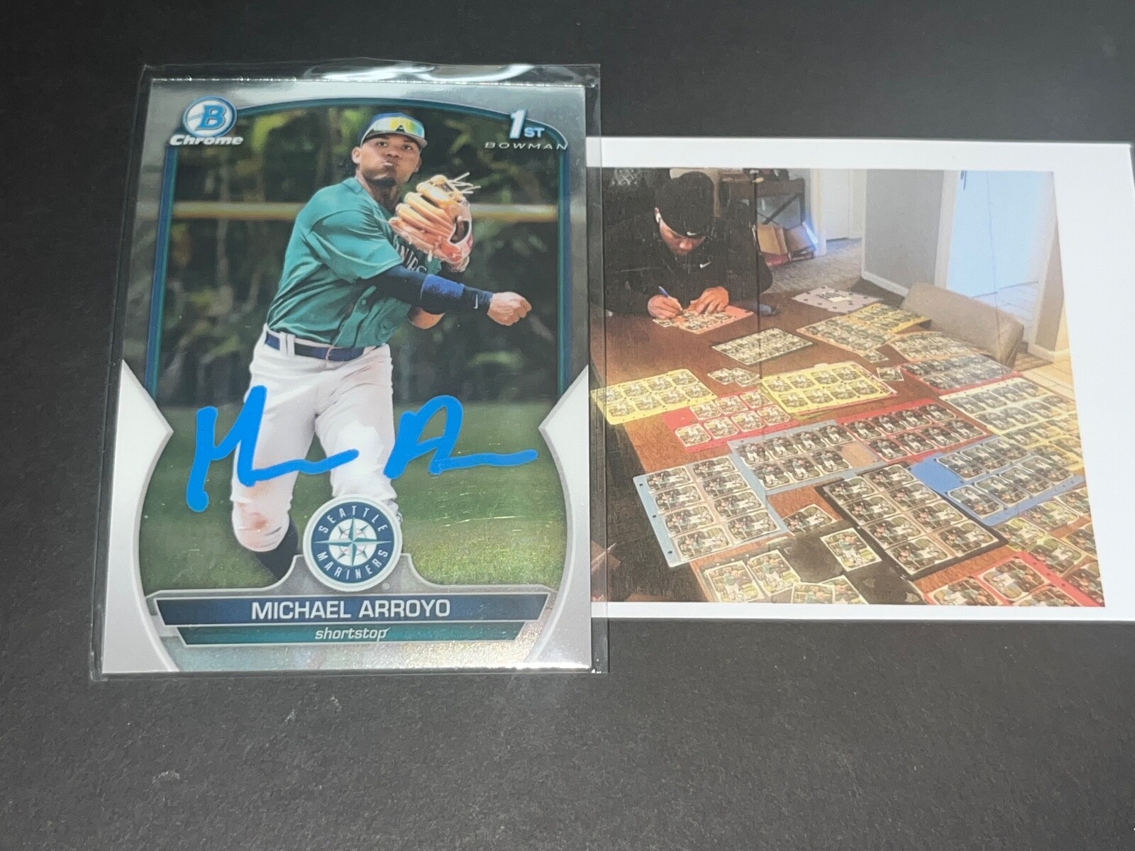 Michael Arroyo Seattle Mariners Auto Signed 2023 1st Bowman Chrome /