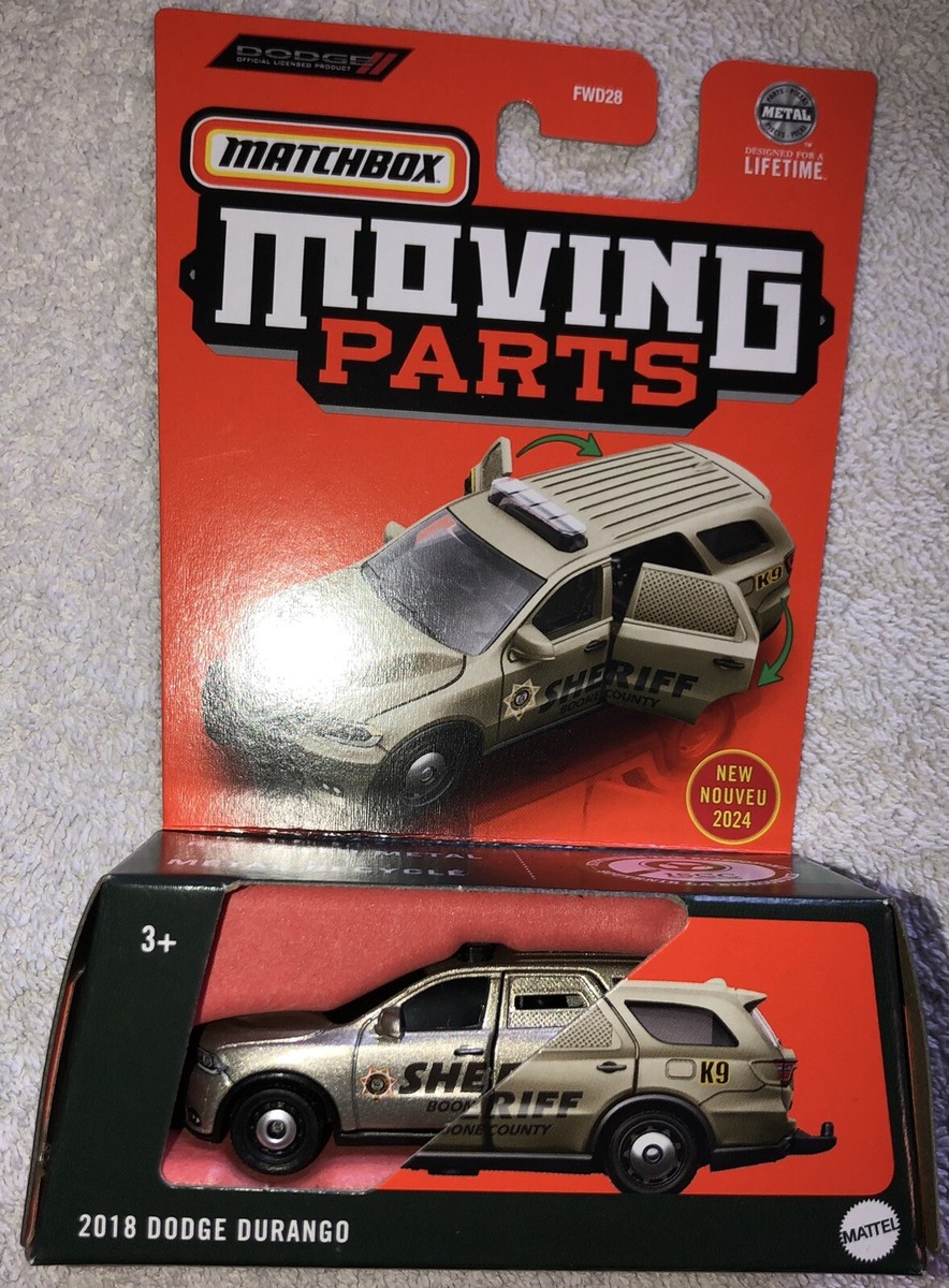 MATCHBOX MOVING PARTS 2018 DODGE DURANGO BOONE COUNTY SHERIFF'S