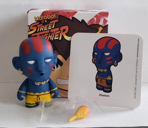 Kidrobot Street Fighter 3" Vinyl Series - Dhalsim (Blue) - Picture 2 of 4