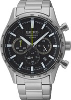 Seiko Herrenuhr Chronograph Edelstahl Saphirglas 10BAR SSB413P1