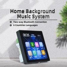 Home Theater Smart Bluetooth Wall Amplifier 4" Touch Screen 2CH Stereo Music