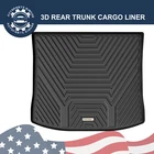 Rear Cargo Liner Floor Mats for 2015-2024 Ford Edge All Weather TPE Rubber Black