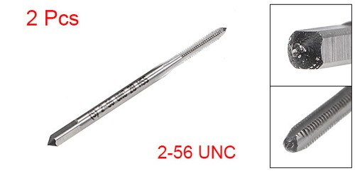 2pcs Machine Tap 2-56 UNC Thread Pitch 2B Class 3 Flutes High Speed Steel - Picture 2 of 7