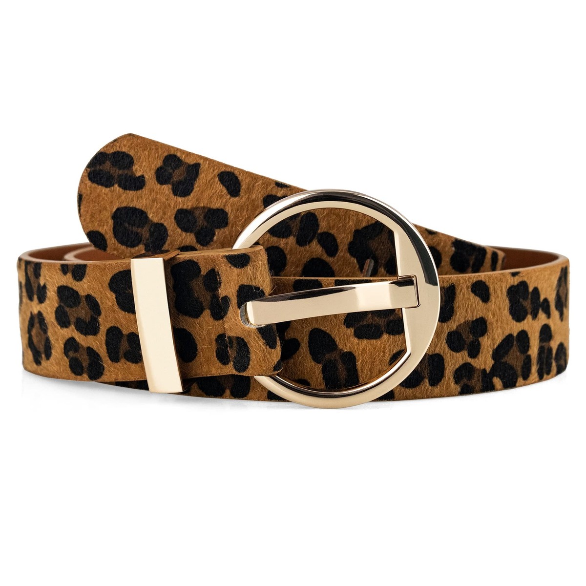 Women\'s Fashion Belt with Gold Buckle for Jeans and Dresses JASGOOD Wide Belts for Women Fashion Leather Chunky Waist  main image 3