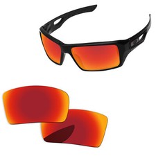 Lenslog Fire Red Polarized Replacement Lenses For-Oakley Eyepatch 1 2 OO9136