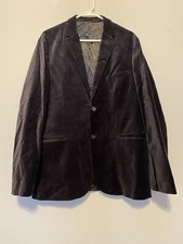 H M Men s Slim Fit Black Velvet Blazer 44R