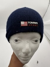 US Tommy Sports Navy Blue Beanie One Size 