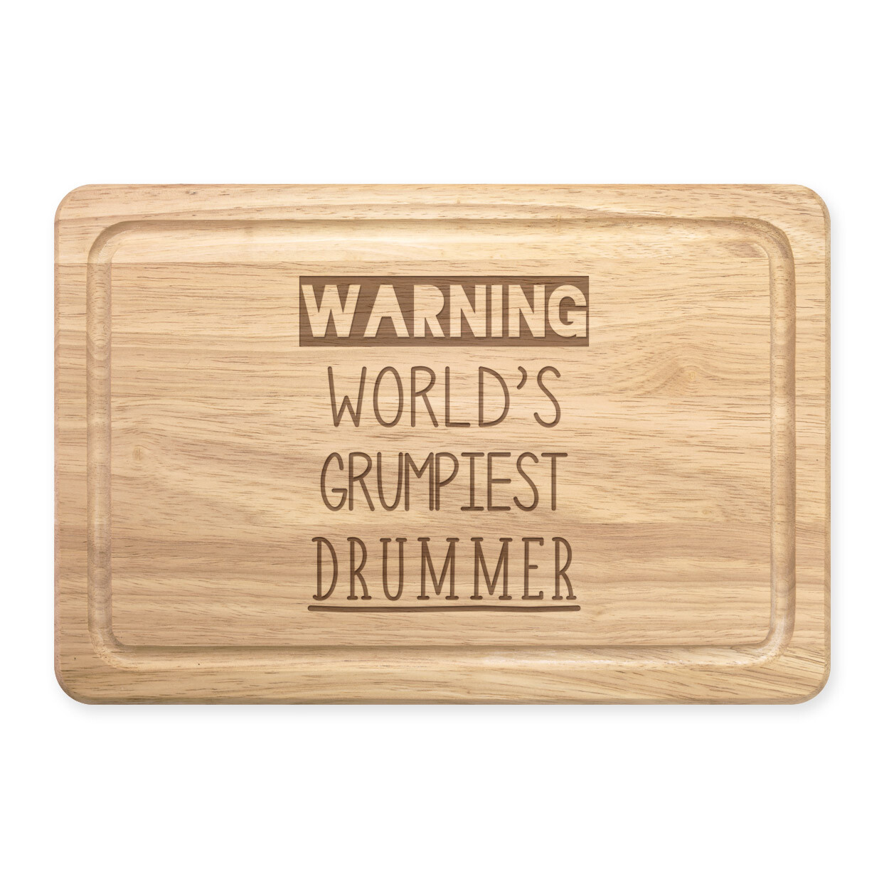 Rectangular Chopping Board Grumpiest Drummer Warning