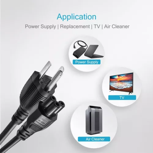 6ft UL 18AWG AC Power Cord Cable For LG 49UB8300 49UB8500 49UF6700 49UF7600 TV - Picture 5 of 7