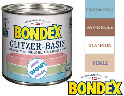 BONDEX  Glitzer-Basis 0,5 L für 6m² Deko für Möbel Wände verschiedene Farben TOP