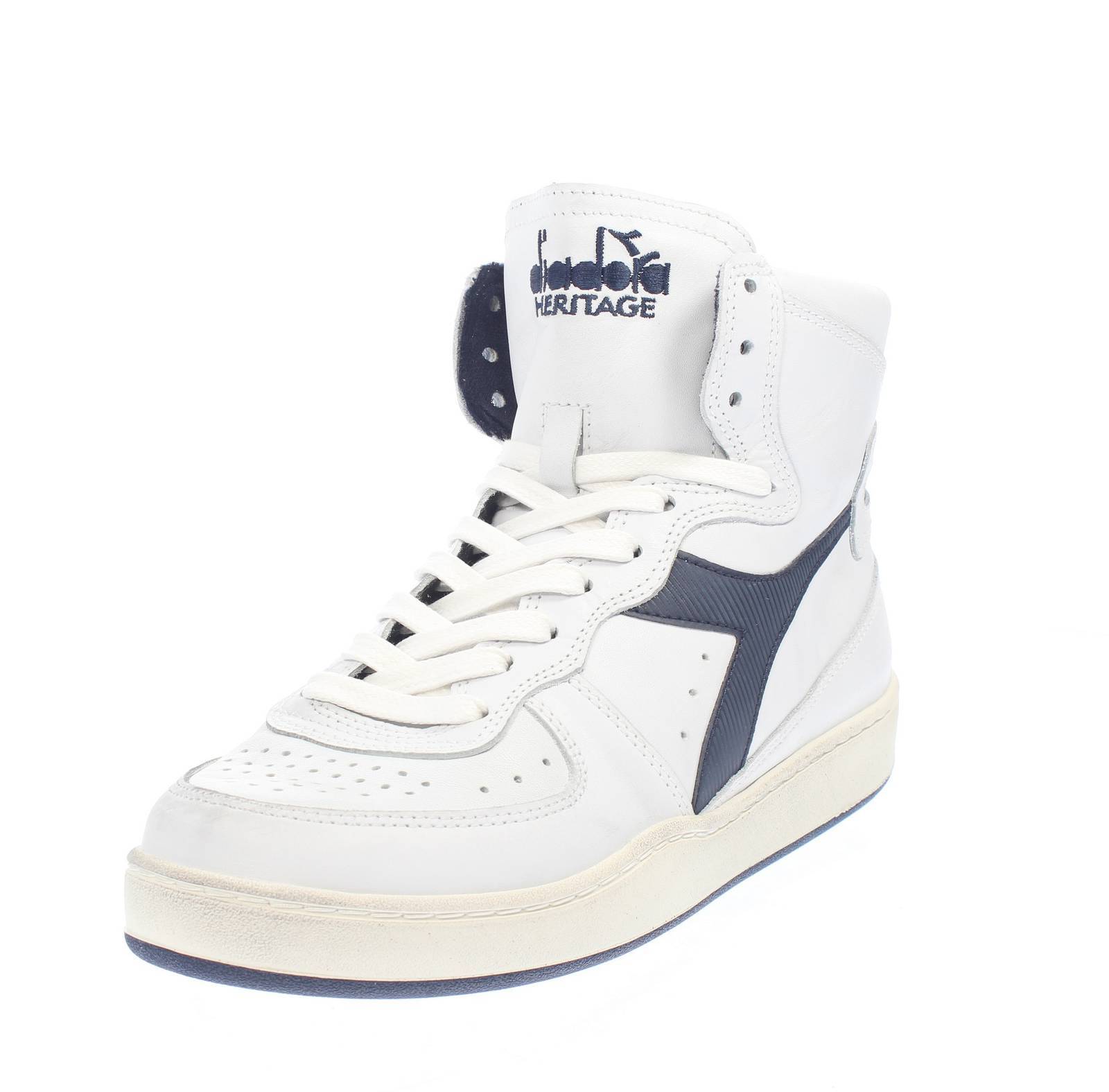Diadora Heritage Mi Basket Used - Sneakers Alte In Pelle Bianco - Taglia 45 [10.