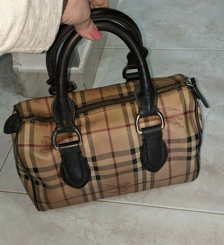 Borsa Burberry in Vera Pelle Bauletto Burberrys Handbag Bourse | eBay
