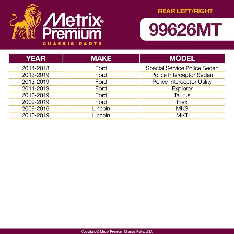 Rear Sway Bar End Links Set For 2010-2019 Ford Explorer Flex Taurus Lincoln MKT - Image 2 of 4