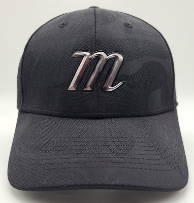 Marucci Black Snapback Cap The ''M'' Breezeway Hat Metallic Logo