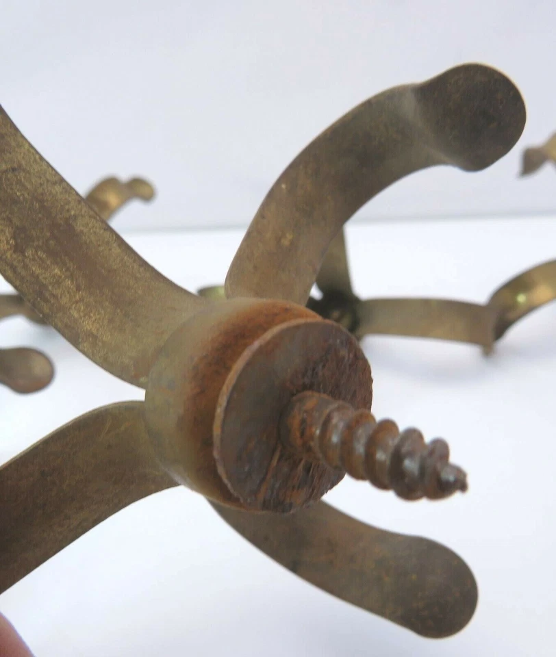 Set of 8 Antique Victorian Brass Finials - Image 4 of 4