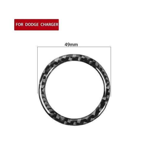 Carbon Fiber Engine Start Buttons Ring Cover Trim Fit For Charger 2011-2014 - Foto 7 di 8
