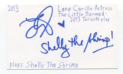 Lana Carillo Signed 3x5 Index Card Autographed Actress Odd Squad Degrassi - 第 1/2 張圖片