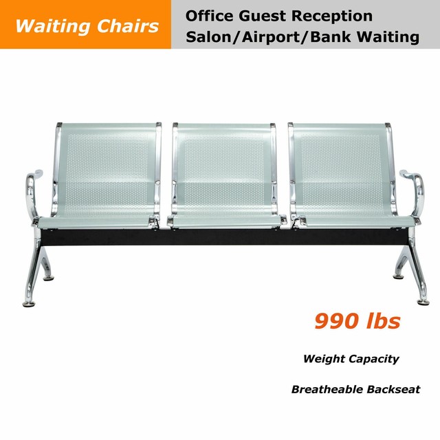 Heavy Duty Salon Office Airport Reception Waiting Chair Room 3