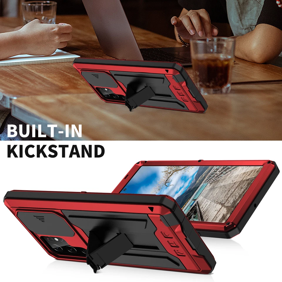 Capa protetora de tela suporte metal pesado para Samsung S25 FE S23 S24 S21 - Imagem 4 de 4