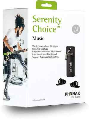 Phonak Serenity Choice Music KM20 Reusable Earplugs Hearing Protection **USA**