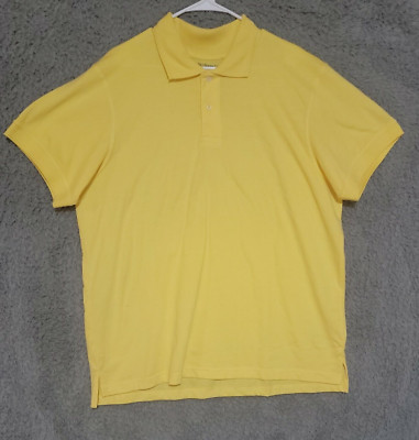 Eagle Dry Goods Co. Polo Shirt Mens XL Golf Yellow Short Sleeve Cotton
