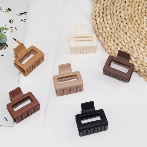 Medium Claw Hair Clips for Women Girls 2" Matte Rectangle Small Hair Claw Cli... - Picture 7 of 7