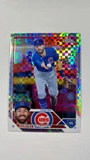Dansby Swanson 2023 Topps Chrome #144 X-Fractor Chicago Cubs