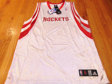ADIDAS NBA HOUSTON ROCKETS WHITE AUTHENTIC BLANK JERSEY SIZE 52