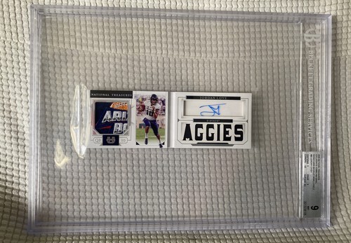 Jordan Love 2020 Panini National Treasures Rookie Patch Auto 1/1 Packers BGS 9