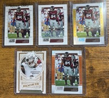 Jeffrey Simmons 5 Card Rookie Lot Titans 12 / 50 & 07 / 10 Autograph Base 2019