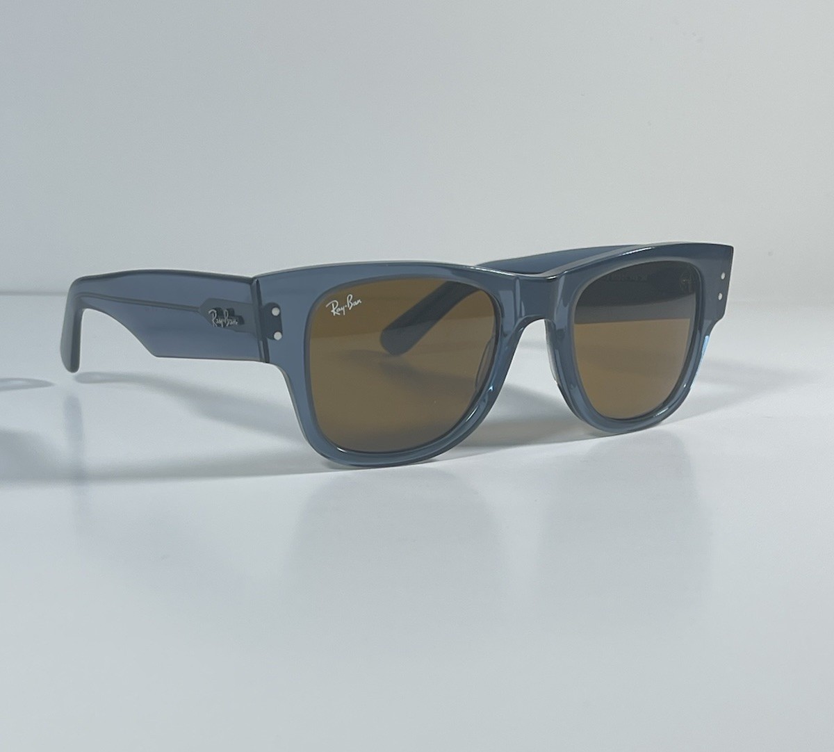 Ray-Ban RB0840S Mega Wayfarer 6680/73 Clear Blue Frames ONLY Ray-Ban Mega Wayfarer Polished Transparent Blue /Brown Lens  main image 2