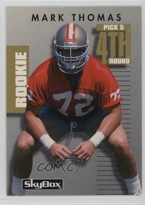 1992 Skybox Primetime Mark Thomas #319 Rookie RC 3c7