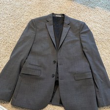 Express Suit For Men Fitted Gray Pants 30x30 And Suit Jacket 34