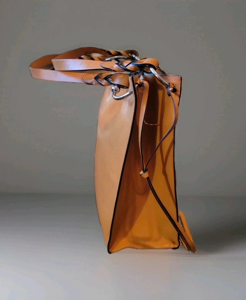 Nuevo con etiquetas Bolso de Mano Rebecca Minkoff Kate Suave Para Mujer Grande Miel Con Herrajes Plateados  Foto 4 de 4