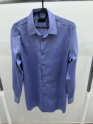 Prada Logo Embroidered Button Up Cotton Shirt Size 40