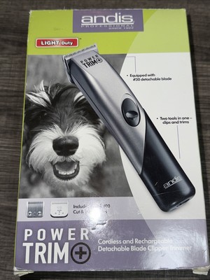 NEW NIB Andis Light Duty Power Trim+ Cordless Rechargeable Clipper Trimmer D6