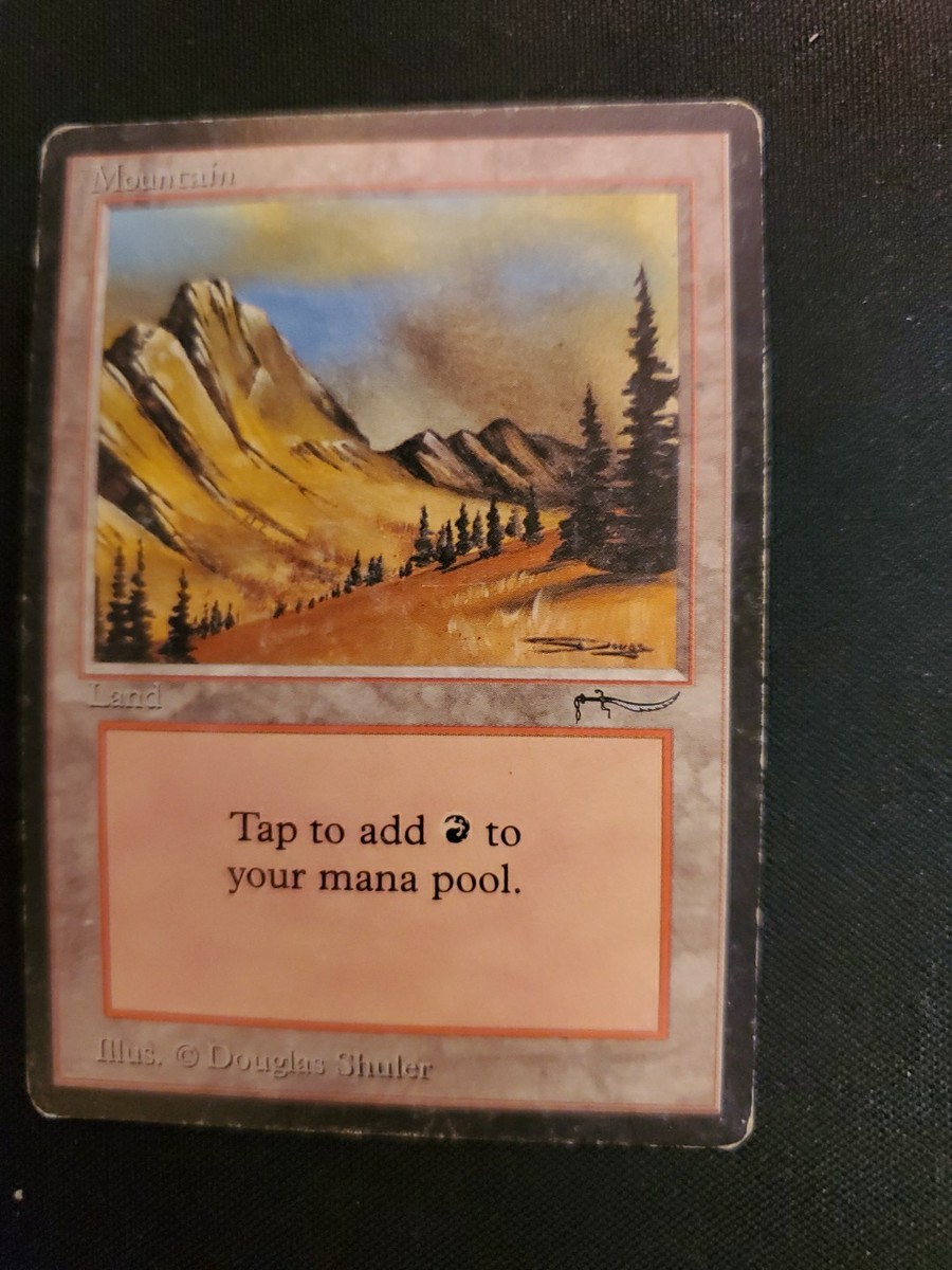 山　Arabian Nights① Mountain Arabian Nights HP Mana Land Red Magic The Gathering MTG