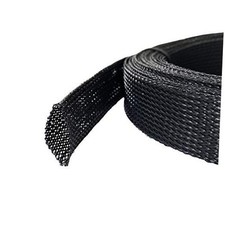 25ft Expandable Non-Split PET Braided Cable Sleeve, High 1/4" - 25ft