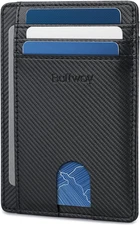 Buffway Slim Minimalist Front Pocket RFID Blocking Leather Wallets for Men and W