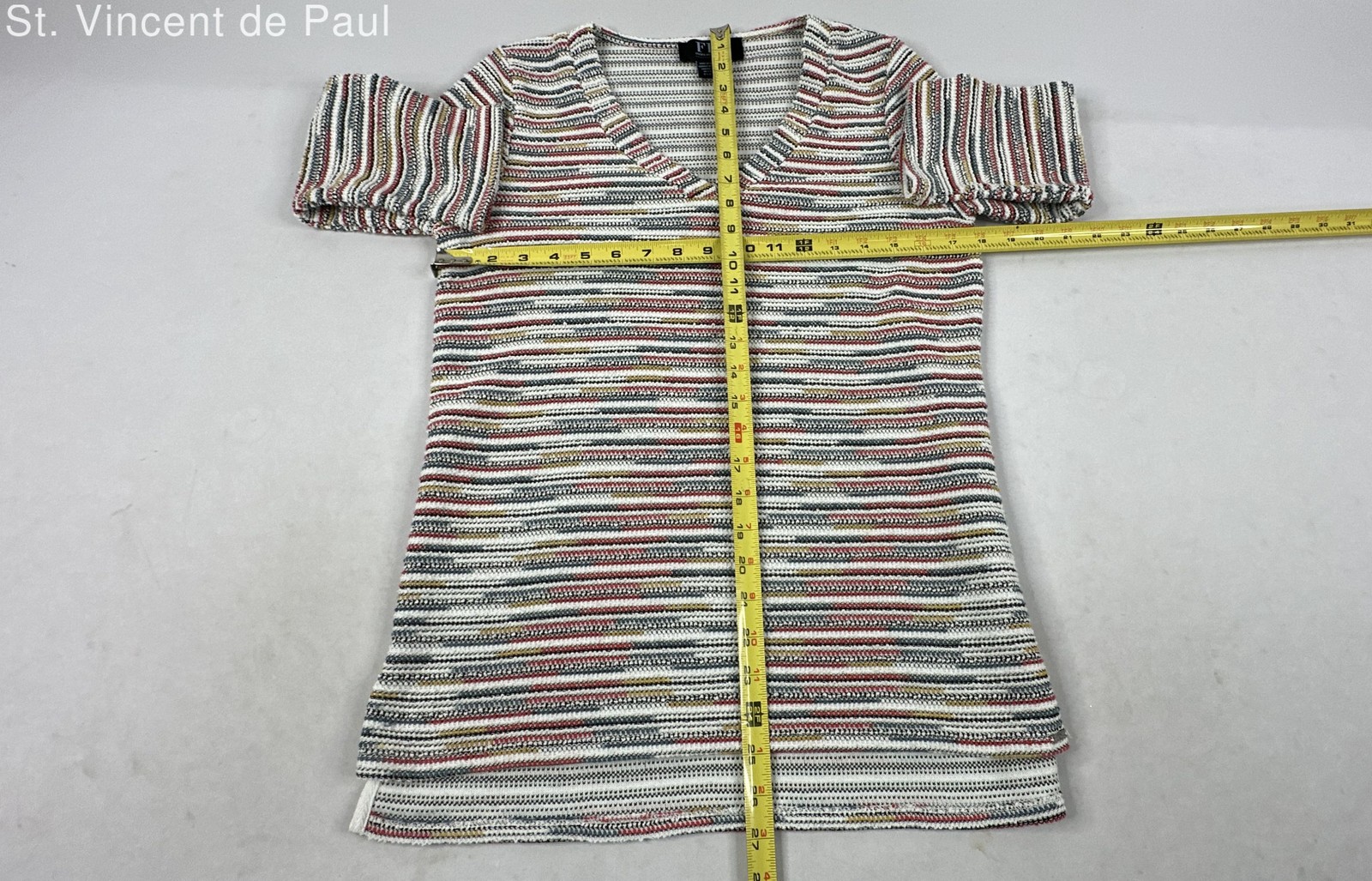 FDJ Multicolor Boho Retro Preppy Sporty Short Sleeve Top. Women's - Size S