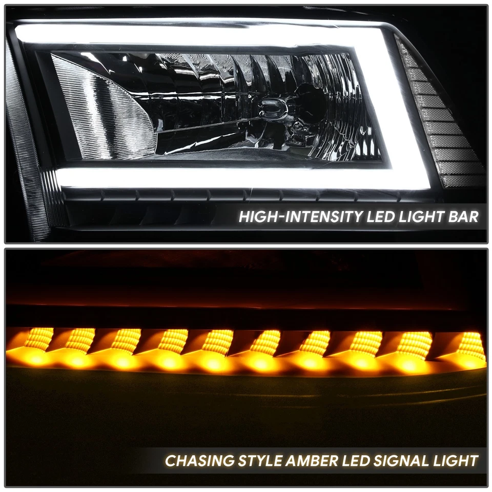 Faróis de sinal sequencial C-LED DRL DRL preto/claro RAM 1500 2009-2014 - Imagem 4 de 4