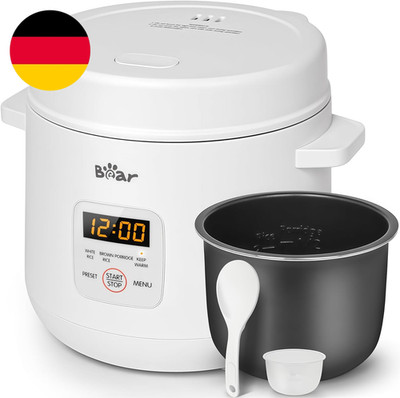 Reiskocher 2-Tassen Ungekocht, Multifunktioneller 300W Elektrischer Rice Cooker