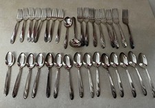 33 Piece Set Of Holmes Edwards s Romance Silver Inlaid Flatware