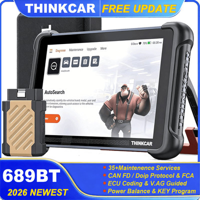 ThinkScan 689BT OBD2 Scanner Car Auto Diagnostic Tool ECU Coding Key Fob Program