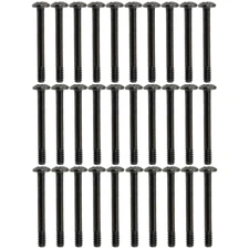 30PCS Computer Case Fan Part Desktop Computer Power Supply Fan Long Screw Black 