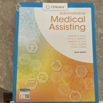 Cengage Administrative Medical Assisting 6th Ed 2017 Hardcover Lindh et al