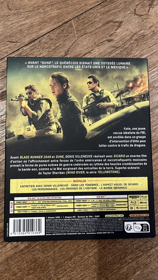 Sicario - 4k Ultra Hd + Blu-Ray - Édition Limitée Digipack collector - Photo 2/4
