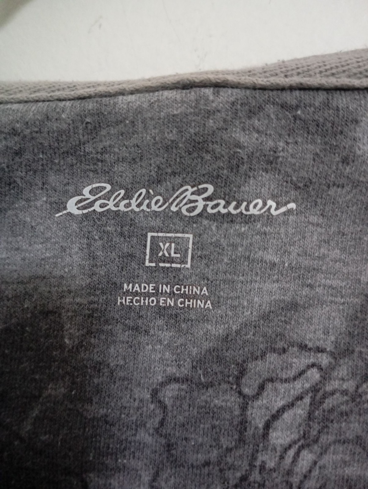 Drawstrigns Eddie Bauer Full-Zip Hoodie Womens Gray Floral With Drawstrings ...