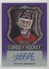 2016 Leaf Metal Lords of Hockey Purple Prismatic 3/7 Martin Brodeur Auto HOF 0c3